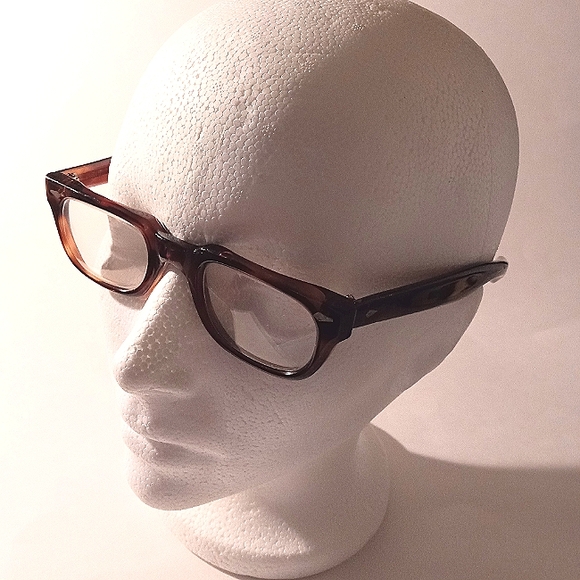 Vintage 1950s American Optical Company Unisex Tortoise Thick Eyeglass Frames - Picture 7 of 14